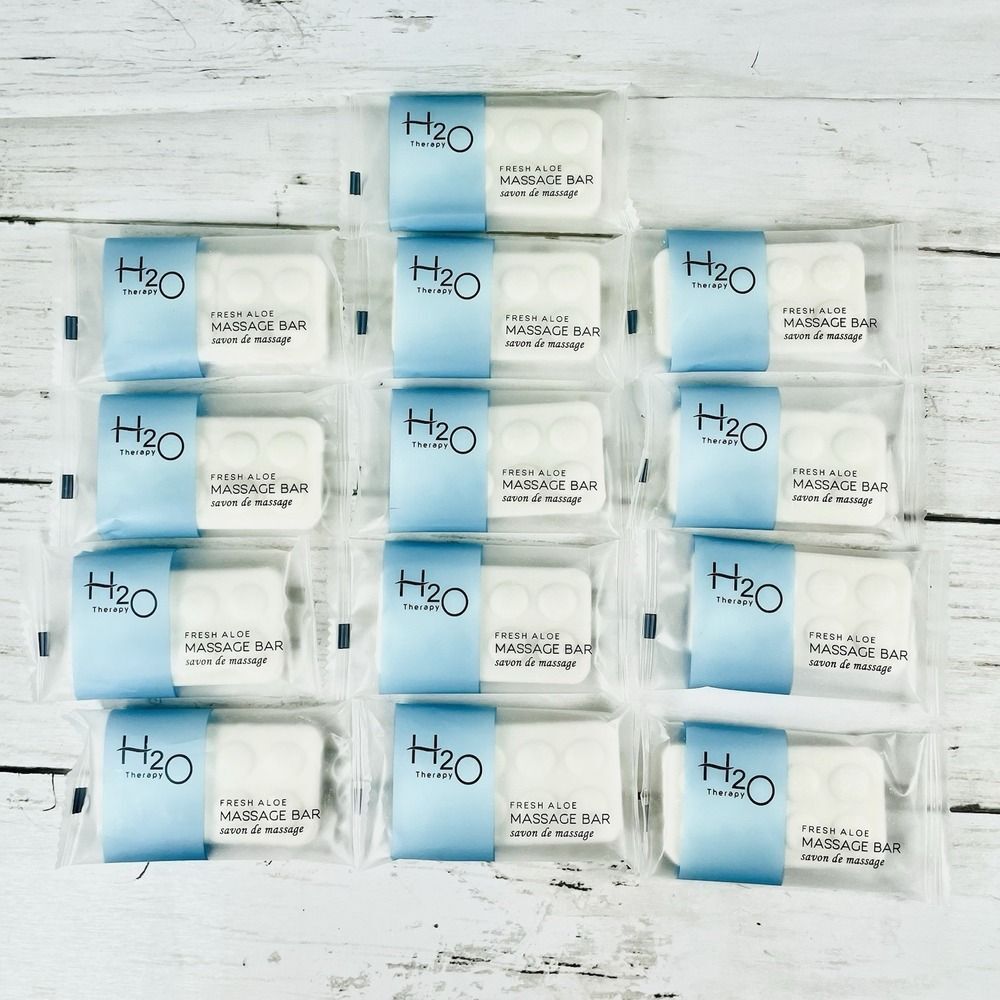 Lot of 13 H2O H20 Therapy Fresh Aloe Massage Bar Soap Travel Sz Hotel Lemongrass